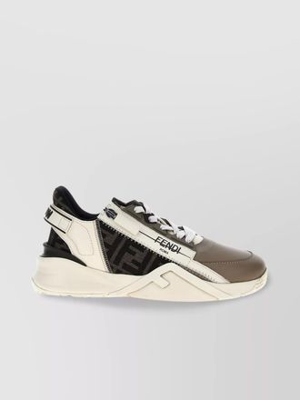 Fendi leather logo-print low-top sneakers