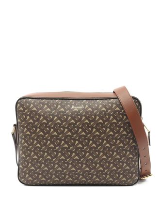 Burberry 2010s TB-monogram shoulder bag - unisex - Canvas - One Size - Brown