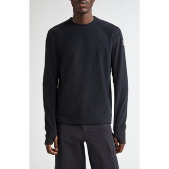 Moncler Fleece Sweatshirt in Black at Nordstrom, Size X-Large