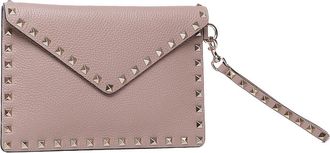 Valentino Garavani Rockstud Pouch In Grained Calfskin