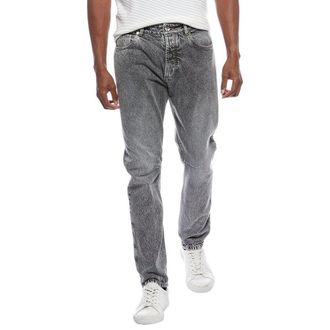 Brunello Cucinelli Mens Snow Washed Cotton Tapered Trousers, Size 56