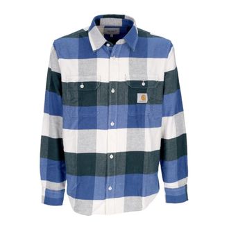 Carhartt Work in Progress Geruite Groene Overhemd met Lange Mouwen - Heren - Casual Overhemden - Veelkleurig - L - Katoen - Overhemden