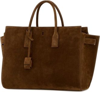 Saint Laurent Womens Sac De Jour Tote Brown Calf
