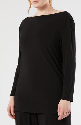 Marina Rinaldi Npavidi Crepe Jersey T-Shirt in Black at Nordstrom, Size Xx-Large