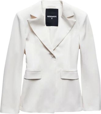 Patrizia Pepe Blazer in Gabardine Slim Fit - - Jackets - Donna - Bianco - M