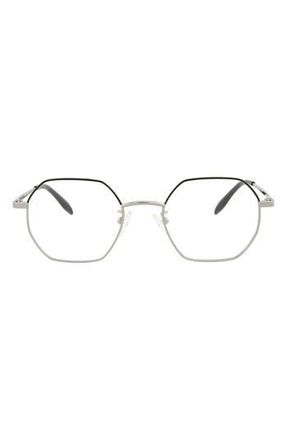 Alexander McQueen 49mm Angled Wire Optical Frames in Ruthenium Black at Nordstrom Rack