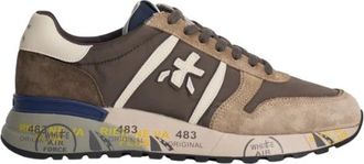 Premiata Grijze Su&egrave;de Leren Sneakers met Uniek Platform - Heren - Sneakers - Bruin - 44 EU - Su&egrave;de - Schoenen