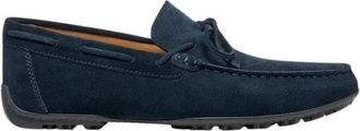 Geox U Kosmopolis + Grip - Heren - Loafers - Blauw - 43 EU - Leer - Schoenen