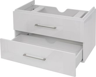 Hhg Nunca Usado] Mueble Lavabo Premium Hhg 245, Mueble Lavabo Muebles De Ba&ntilde;o, Alto Brillo 90cm, Blanco
