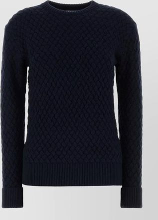 Bottega Veneta wool ribbed intrecciato crew neck sweater