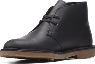 Clarks Mens Desert Boot Bushacre 3, Black Leather, 6.5 UK