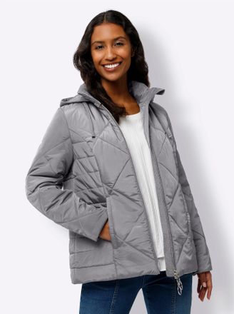 Heine Steppjacke HEINE, Damen, Gr. 34, grau, 100% Polyester, Wattierung:100% Polyester, unifarben, Jacken Steppjacke
