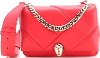 Bulgari Serpenti Cabochon Messenger Bag Diagonal Quilted Leather Small