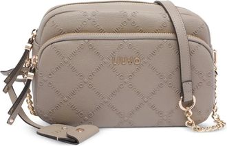 Liu Jo Borsa a spalla con catena e logo goffrato - Toni neutri