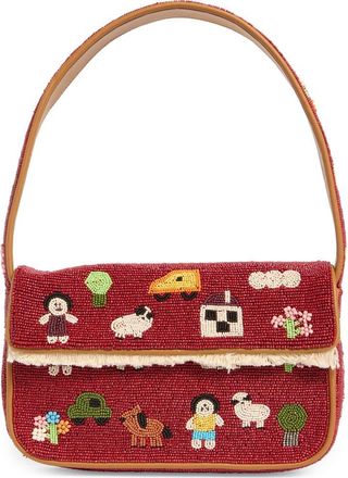 Staud Tommy Beaded Shoulder Bag in Folk Town at Nordstrom