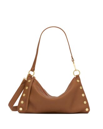 Hammitt Hammitt Kyle Mahogany Pebble Brushed Gold Red Zip Med