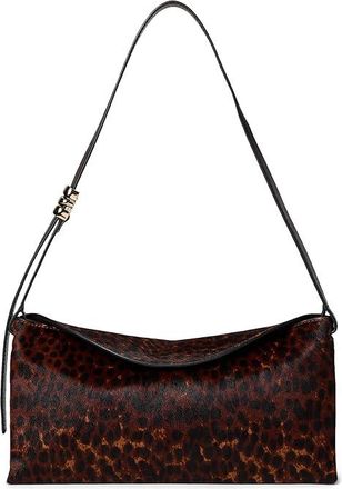 Madewell Date Night Party Shoulder Leopard Shoulder Womens Handbags Caramel, Leather
