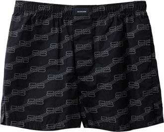 Balenciaga Pyjama Shorts - Dames - Strandmode - Zwart - XS - Katoen - Badmode