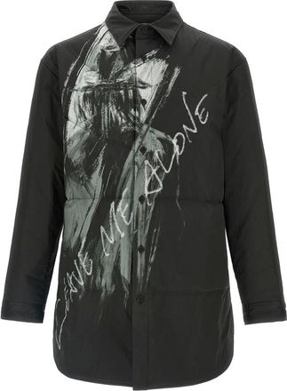 Yohji Yamamoto Light Jackets, male, Multicolor, XL, Padded Overshirt