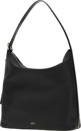 A.P.C. Grained Leather Shoulder Bag - Black