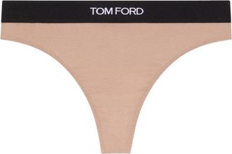 Tom Ford Logo-Detailed Modal Thong - Pink