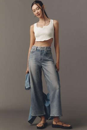 Rag & Bone Miramar Andi High-Rise Crop Wide-Leg Jeans