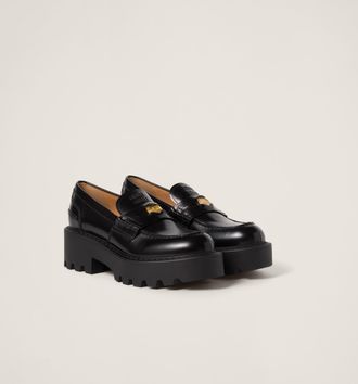 Miu Miu Brushed leather loafers
