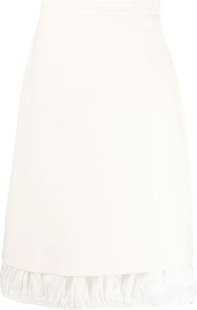 Tory Burch double-faced wool midi skirt - women - Wool/Silk/Cotton - 4 - Neutrals