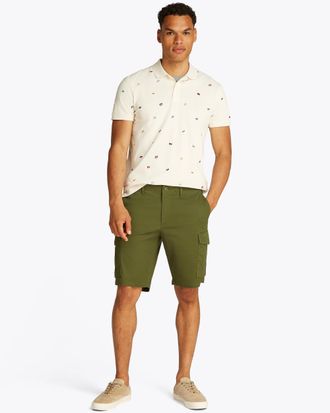 Tommy Hilfiger Mens Harlem 1985 Cargo Shorts in Dark Green Cotton - Size 32 (Waist)