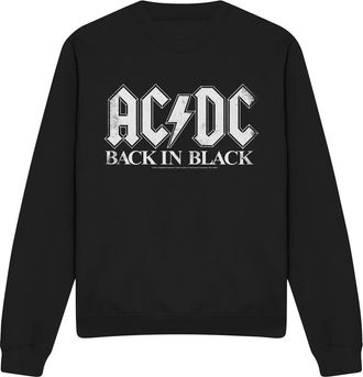 AC/DC AC/DC Unisex Sweatshirt Back In Black voor volwassenen (Zwart)