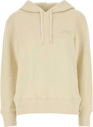 Autry Cr&egrave;me Katoen Hoofd Dames Sweatshirt - Dames - Hoodies - Beige - L - Katoen - Hoodies & sweatvesten