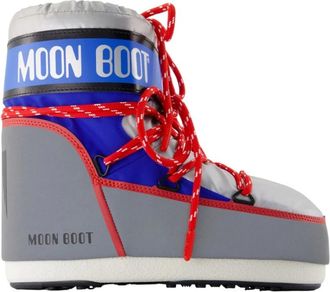 Moon Boot Icon Low Space Racing Enkellaarsjes - Dames - Winterlaarzen - Veelkleurig - 36 EU - Leer - Schoenen