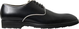 Dolce & Gabbana Mens Black White Leather Formal Dress Shoes - Size 39.5 EU/IT