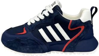 Generic Men lace up Flat Shoes for Outdoor Leisure Versatile Breathable and Comfortable Sports Shoes (Blue,6.5)