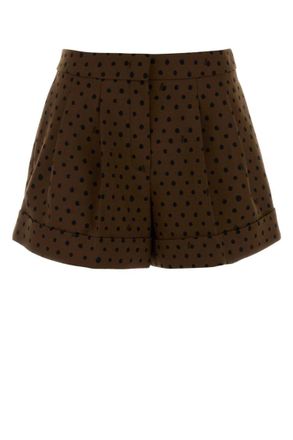 Fendi Brown Polka Dot Printed Shorts