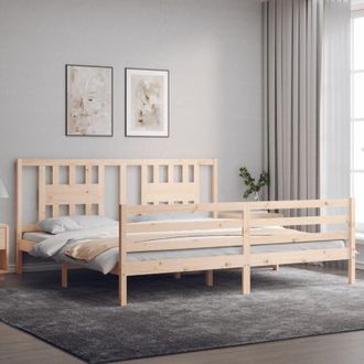 vidaXL Bed Frame without Mattress 200x200 cm Solid Wood Vidaxl