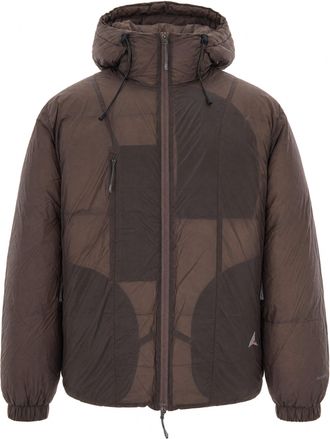 Roa Light Brown Nuna Smooth Hooded Down Jacket