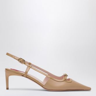 Roger Vivier Desert Leather Décolletés Slingback Viv Canard