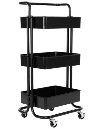 Seville Classics 3-Tier Steel Cart With Handle