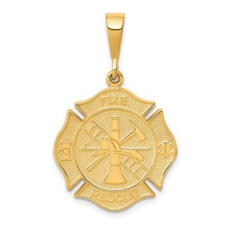 Diamond2Deal 10k Yellow Gold Fire Rescue Pendant
