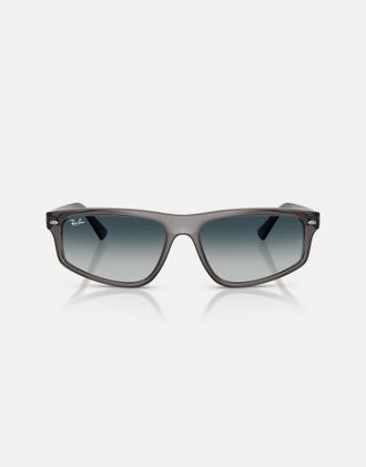 Ray-Ban Rb2225 - Occhiali da sole irregolari color grigio chiaro opale con lenti grigie