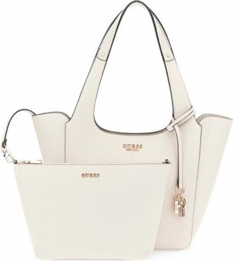 Guess Helina Shopper - Dames - Handtassen - Wit - ONE Size - Leer - Tassen