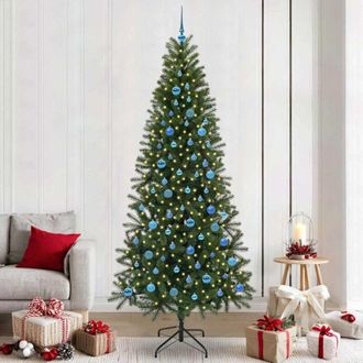 vidaXL &Aacute;rbol De Navidad Artificial Con 300 Led Verde 240 Cm Pe Y Pvc Vidaxl