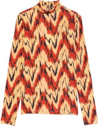 Ulla Johnson T-shirt a collo alto - Rosso