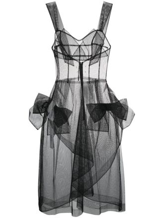 Maison Margiela Jurk met strikdetail - Zwart