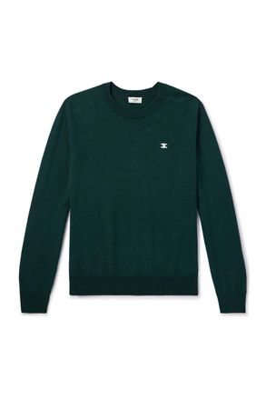 Celine Triomphe Logo-Embroidered Wool Sweater