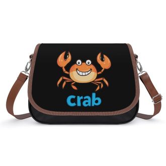 Generic Crab Crossbody Bags for Women Fashion Leather Shoulder Handbags With Adjustable Strap