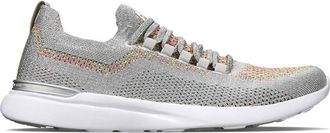 Athletic Propulsion Labs Womens Techloom Breeze Sneaker In Metallic Silver/multi/white