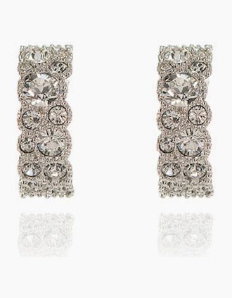 Cachet London Womens Cachet London Halia 15mm Silver Earrings - Silver/Silver