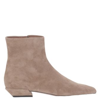 PARIS TEXAS Beige Pointed Toe Leather Boots